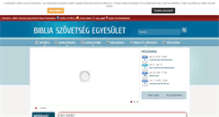 Desktop Screenshot of bibliaszov.hu